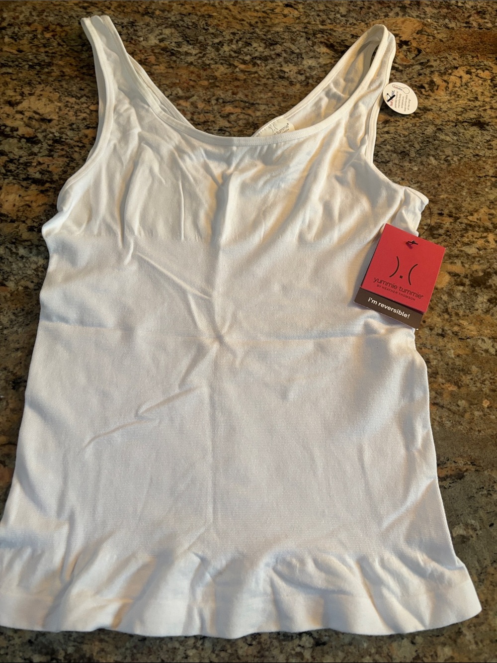 Yummie by Heather Thomson White Reversible Shapewear Tank features Outlast